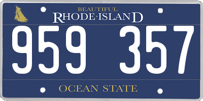RI license plate 959357