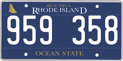 RI license plate 959358