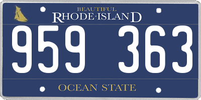 RI license plate 959363