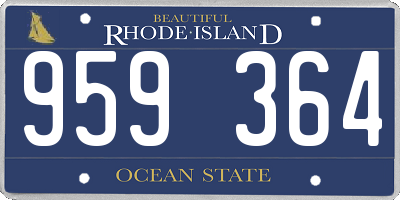 RI license plate 959364