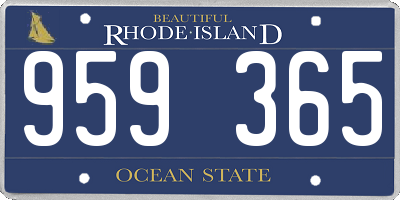 RI license plate 959365
