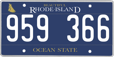 RI license plate 959366