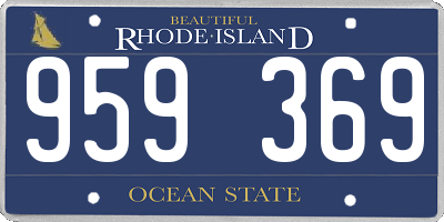 RI license plate 959369