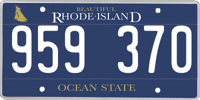 RI license plate 959370