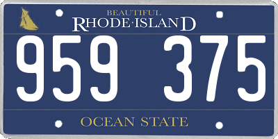 RI license plate 959375