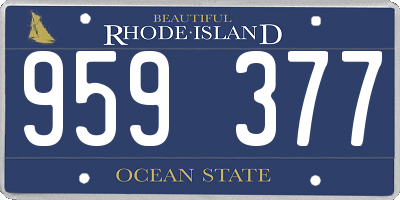 RI license plate 959377