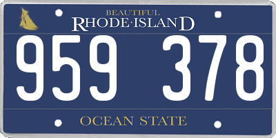 RI license plate 959378