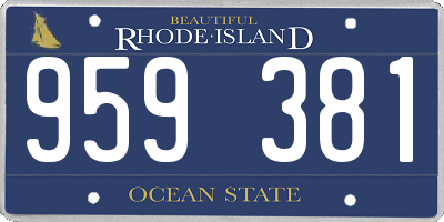 RI license plate 959381