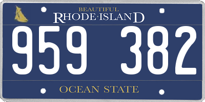 RI license plate 959382