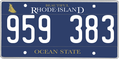 RI license plate 959383