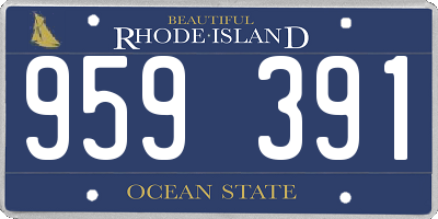 RI license plate 959391