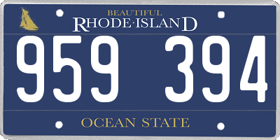 RI license plate 959394