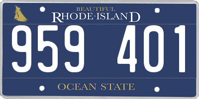 RI license plate 959401