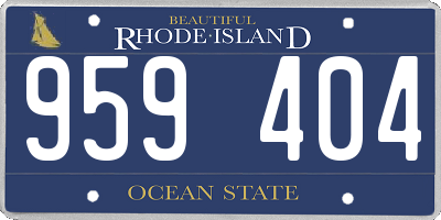 RI license plate 959404