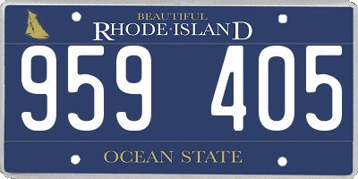 RI license plate 959405
