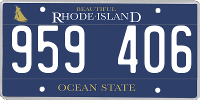 RI license plate 959406