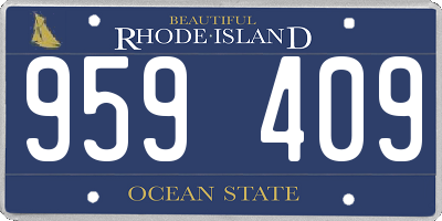 RI license plate 959409