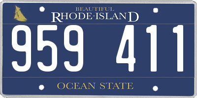 RI license plate 959411