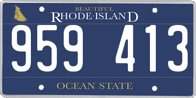 RI license plate 959413