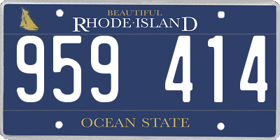 RI license plate 959414