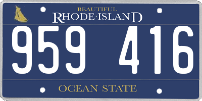 RI license plate 959416