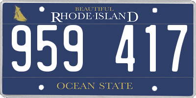 RI license plate 959417