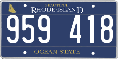 RI license plate 959418