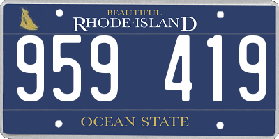 RI license plate 959419
