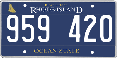 RI license plate 959420