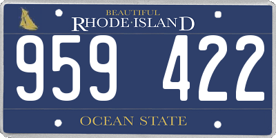 RI license plate 959422