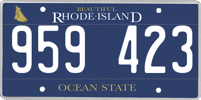 RI license plate 959423