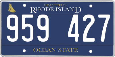 RI license plate 959427