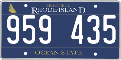 RI license plate 959435