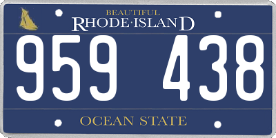 RI license plate 959438
