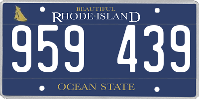 RI license plate 959439