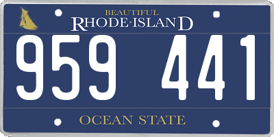 RI license plate 959441