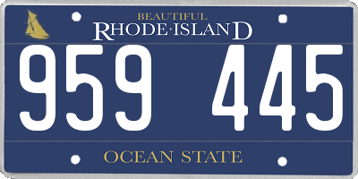 RI license plate 959445