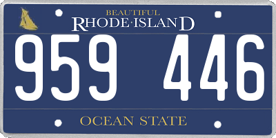 RI license plate 959446