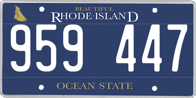 RI license plate 959447