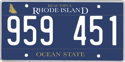 RI license plate 959451