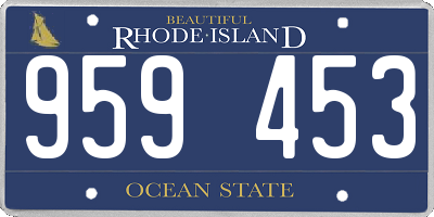 RI license plate 959453