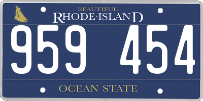 RI license plate 959454