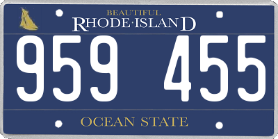 RI license plate 959455