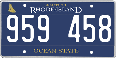 RI license plate 959458