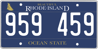 RI license plate 959459
