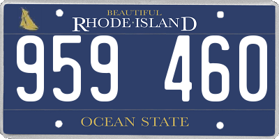 RI license plate 959460