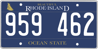 RI license plate 959462