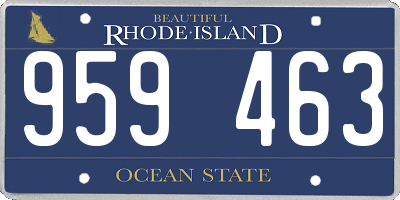 RI license plate 959463
