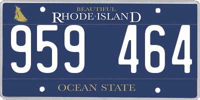 RI license plate 959464
