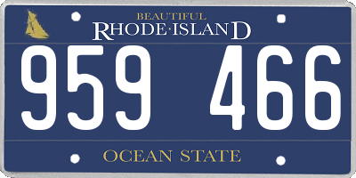 RI license plate 959466